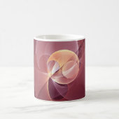 Mug Vin moderne élégant Abstrait Art fractal rouge (Centre)