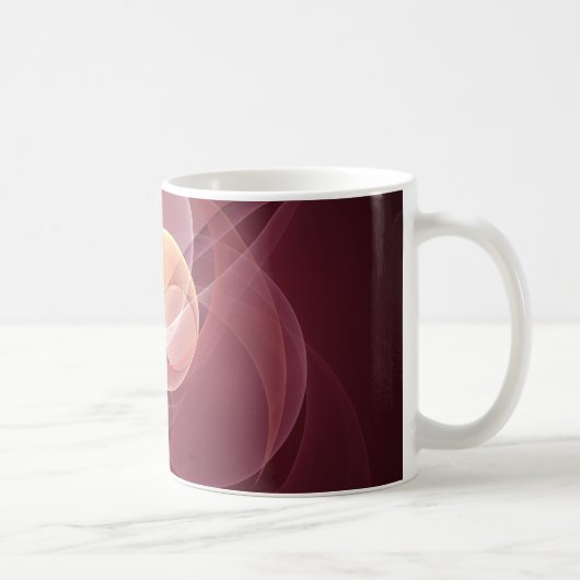 Mug Vin moderne élégant Abstrait Art fractal rouge (Droite)