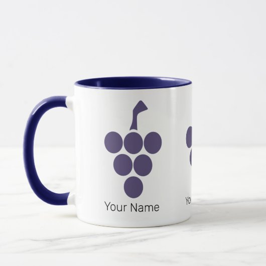 Mug Vin Ou Vin Pour Sommelier De Raisin Et De Grapevin (Gauche)