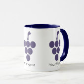 Mug Vin Ou Vin Pour Sommelier De Raisin Et De Grapevin (Devant droit)