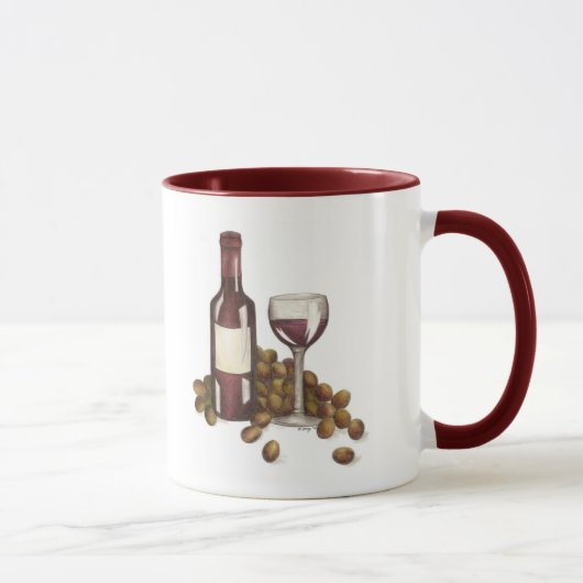 Mug Vin personnalisé Vin Dégustation de raisins de ver (Droite)