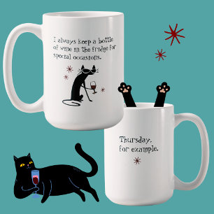 Mug Vin pour des occasions spéciales Drôle Chat