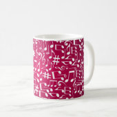 Mug Vin riche de Bourgogne avec des notes de musique d (Devant droit)
