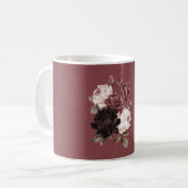 Mug Vin rouge de Bourgogne à fleurs blanches (Devant gauche)