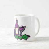 Mug Vin rouge et raisins pourpres (Devant droit)