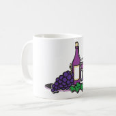 Mug Vin rouge et raisins pourpres (Devant gauche)