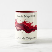 Mug Vin Rouge Fluide Versé Art Abstrait Céramique (Centre)