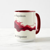 Mug Vin Rouge Fluide Versé Art Abstrait Céramique (Devant droit)