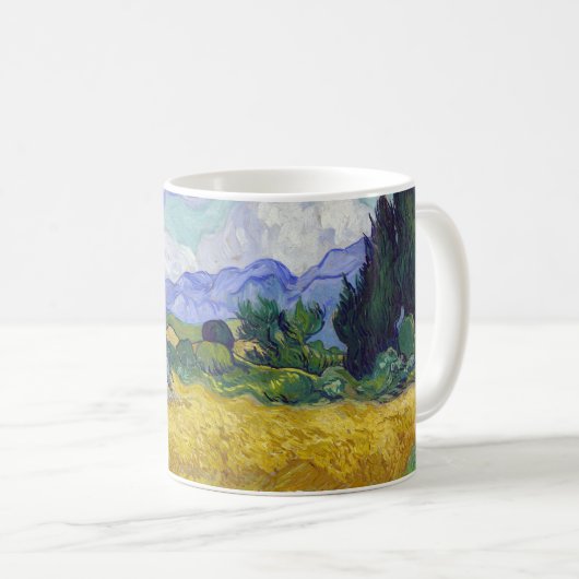 Mug Vincent Van Gogh - Champ de blé avec cyprès (Devant droit)