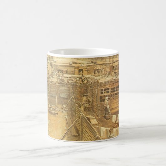 Mug Vincent van Gogh - Cour de charpentier et lessive (Centre)