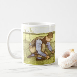 Mug Vincent van Gogh - Garçon coupant de l'herbe avec 