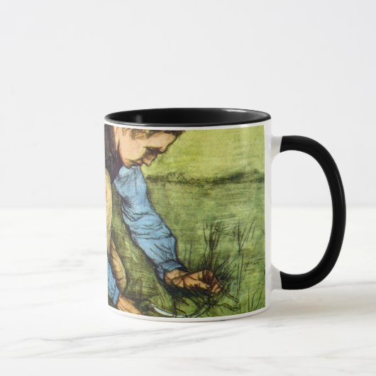 Mug Vincent Van Gogh - Garçon coupant de l'herbe avec (Droite)