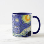 Mug Vincent Van Gogh - Le Starry Night Fine Art<br><div class="desc">Vincent Van Gogh's The Starry Night. Huile sur toile de 1889, Starry Night a été peint tandis que Van Gogh était dans l'asile à Saint-Rémy, France, et est considéré comme l'un de ses plus grands chefs-d'oeuvre. Même s'il s'agit d'une scène nocturne, elle a été peinte pendant la journée et représente...</div>