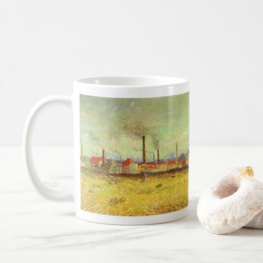 Mug Vincent van Gogh - Les usines à Asnieres (Avec donut)
