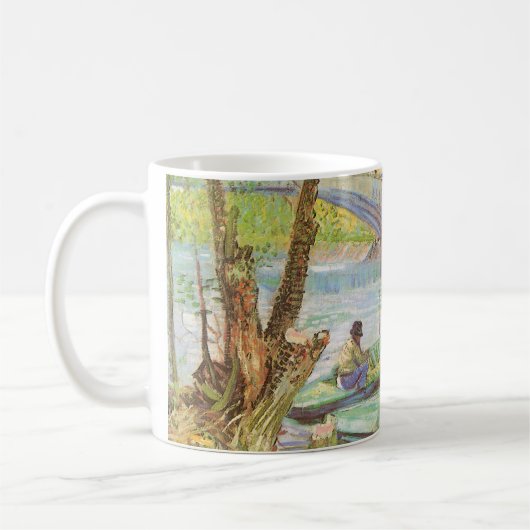 Mug Vincent van Gogh Pêche au printemps, Pont de Clich (Gauche)