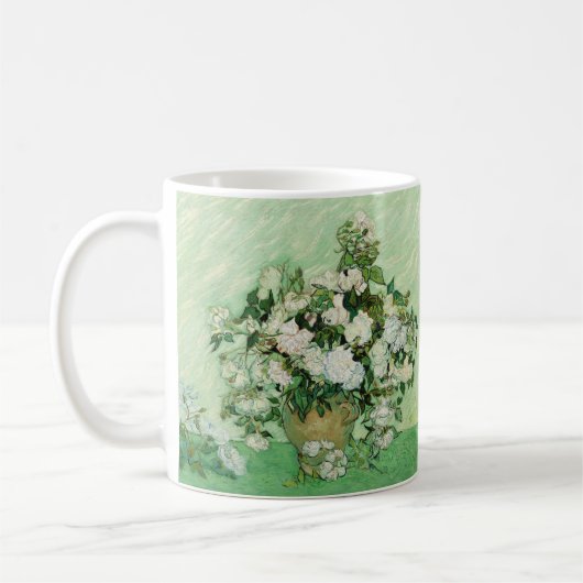 Mug Vincent van Gogh peignant, roses 1890 (Gauche)