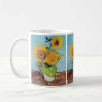 Vincent Van Gogh - Trois tournesols dans un vase
