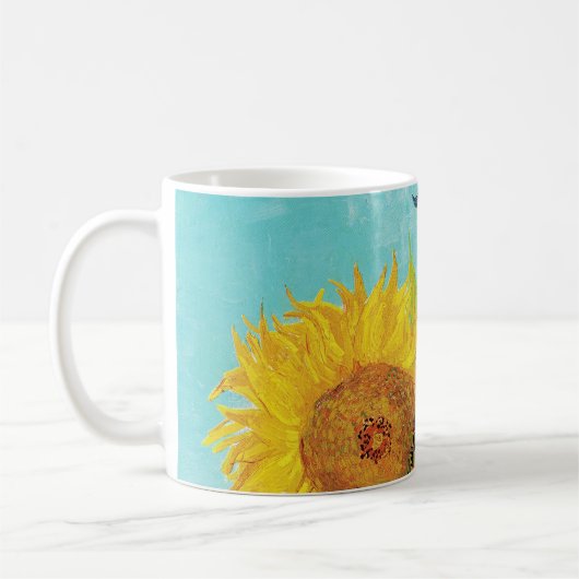 Mug Vincent Van Gogh Trois tournesols dans un vase Art (Gauche)