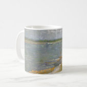 Mug Vincent van Gogh - Vue d'une rivière avec des bate (Devant gauche)