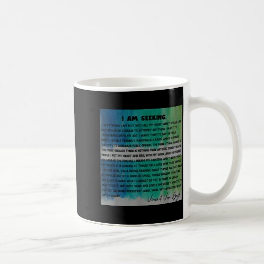 Mug Vincent Van Gogh Words Quotes Manifesto Tygraphy G (Droite)