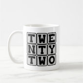 Mug Vingt Deux, Numéro 22 (Gauche)