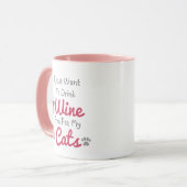 Mug Vins et chats (Devant gauche)