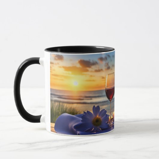 Mug Vins sur la mer côtière de la plage (Gauche)