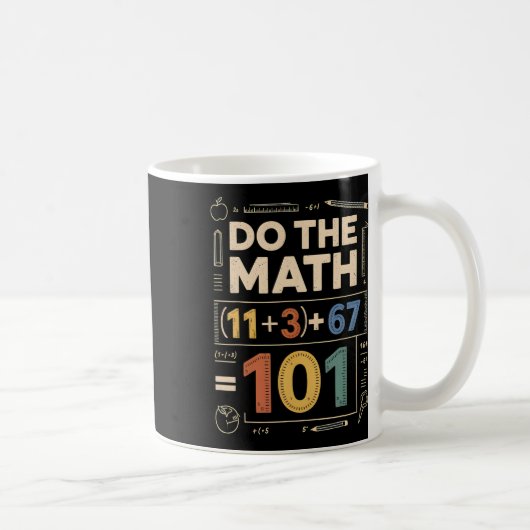 Mug Vintage 100 jours d'école Équation mathématique Fa (Droite)
