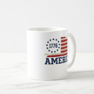 Mug Vintage 1776 America Distressed Flag