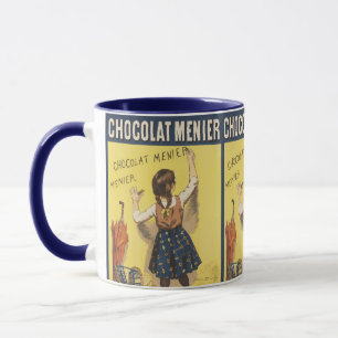 Mug Vintage 1892 Chocolat Menier Jeune Fille Française