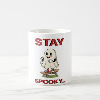 Mug Vintage 1930s Style Stay Spooky Skating Ghost Retr