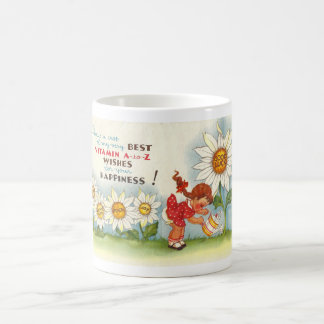 MUG VINTAGE 1940 HAPPINESS GREETING CARD ART