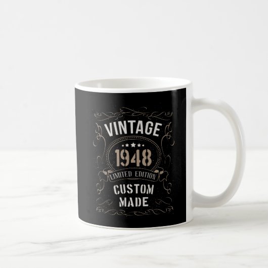 Mug Vintage 1948 Limited Edition Personnalisé (Droite)
