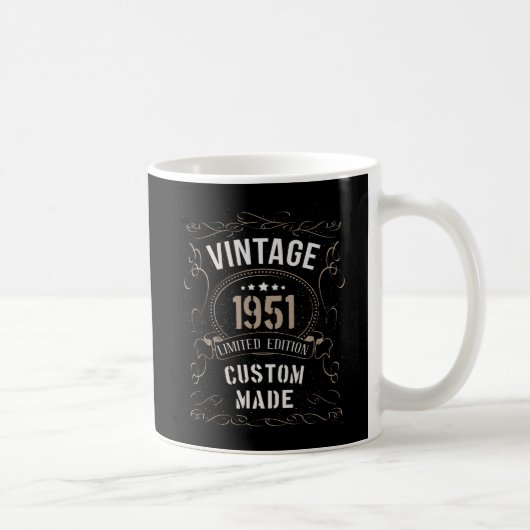 Mug Vintage 1951 Limited Edition Personnalisé (Droite)