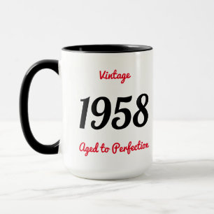 Mug Vintage 1958 Vieilli à la Perfection 60 Fête d'ann