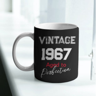 Mug Vintage 1967 Âgé à la perfection Joyeux anniversai