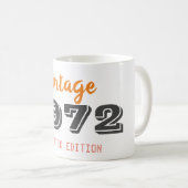 Mug Vintage 1972 édition limitée 50e cadeau d'annivers (Devant droit)