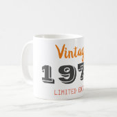 Mug Vintage 1972 édition limitée 50e cadeau d'annivers (Devant gauche)