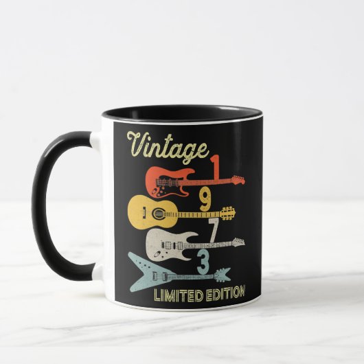 Mug Vintage 1973 Cadeaux d'anniversaire Amateurs de gu (Gauche)