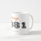 Mug Vintage 1981 édition limitée 40e cadeau d'annivers (Devant droit)