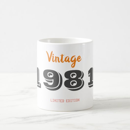 Mug Vintage 1981 édition limitée 40e cadeau d'annivers (Centre)