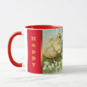 Mug Vintage 2 Poulets Et Oeufs Pâques (Gauche)