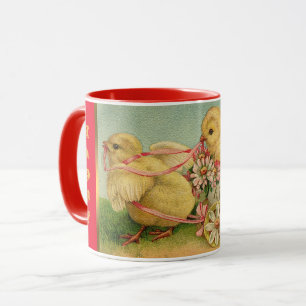 Mug Vintage 2 Poulets Vacances de Pâques
