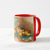 Mug Vintage 4 poulets Vacances de Pâques (Devant droit)