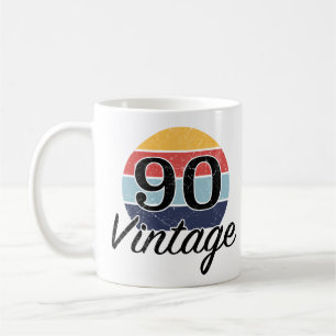 Mug Vintage 90e anniversaire coucher du soleil