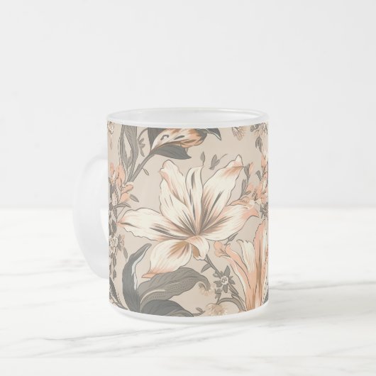 Mug vintage à motifs floraux (Devant gauche)