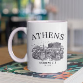 Mug Vintage Acropolis of Athens Illustration