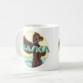Mug Vintage Alaska Travel Totem Pole Eagle Bird (Devant gauche)