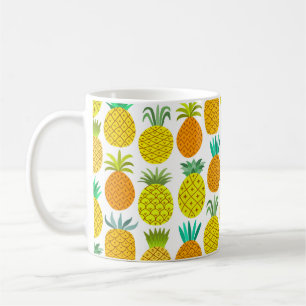 Mug vintage ananas sans soudure motif isolé sur whi