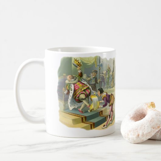 Mug Vintage Ancienne Comptine Poème Chanson Old King C (Avec donut)